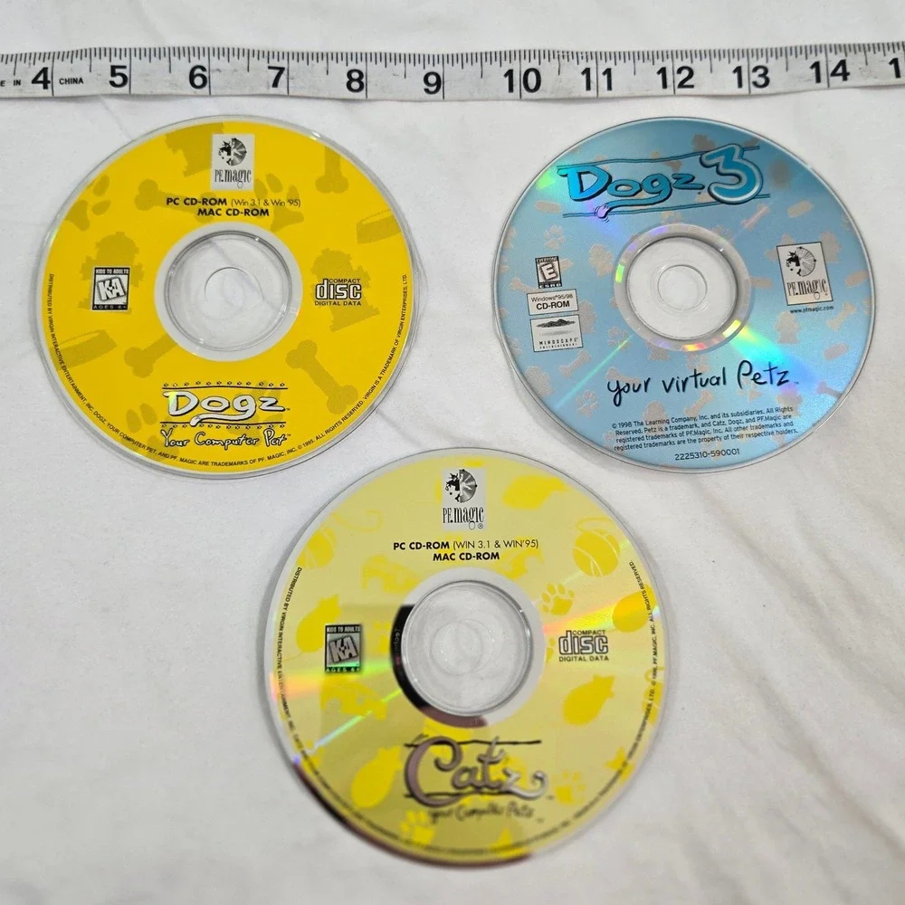 Dogz Catz Petz PC Game Lot Vintage 1995 1998 PF Magic Virtual Pet Retro CD-ROM